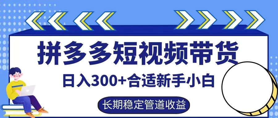 拼多多短视频带货日入300+保姆级实操账户展示 - 火火兔电子商城
