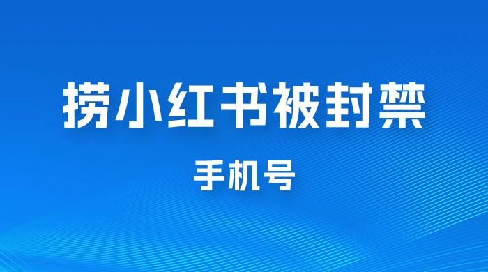 捞小红书被封禁手机号，小红书被封号禁言账号手机换绑 - 火火兔电子商城