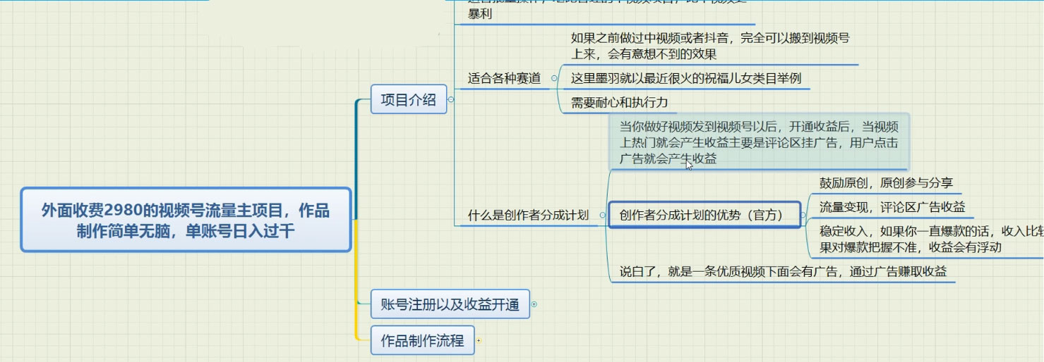 外面收费 2980 的视频号流量主项目,作品制作简单无脑,单账号日入过千 外面收费 2980 的视频号流量主项目,作品制作简单无脑,单账号日入过千