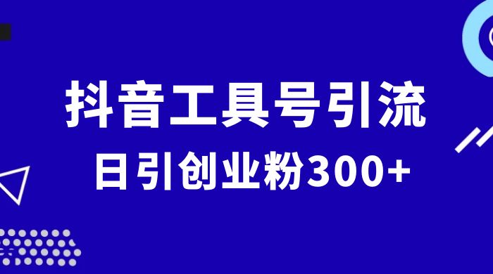 抖音工具号引流玩法，日引创业粉 300+ - 火火兔电子商城