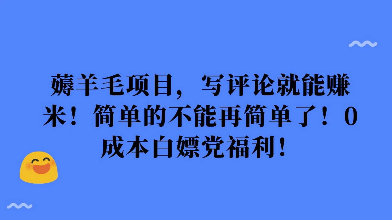 薅羊毛项目，写评论就能赚米！简单的不能再简单了！0成本白嫖党福利！ - 火火兔电子商城