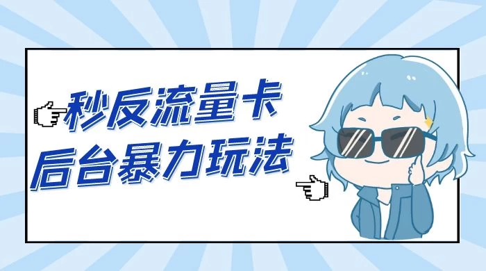 秒反流量卡后台暴力玩法 2.0，日赚三位数 - 火火兔电子商城