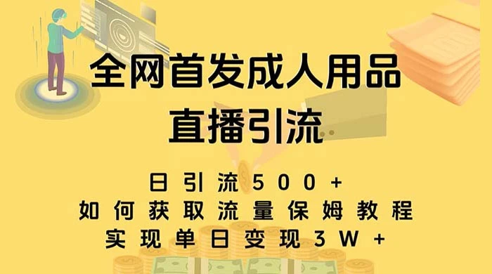 成人用品直播引流获客暴力玩法，单日引流500+，变现 3w+，保姆级教程 - 火火兔电子商城