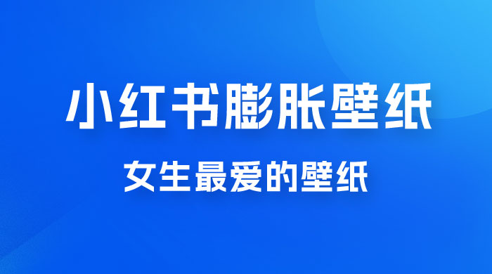 小红书膨胀壁纸项目玩法，女生最爱的壁纸，0 门槛新手也可操作日入 300+ - 火火兔电子商城