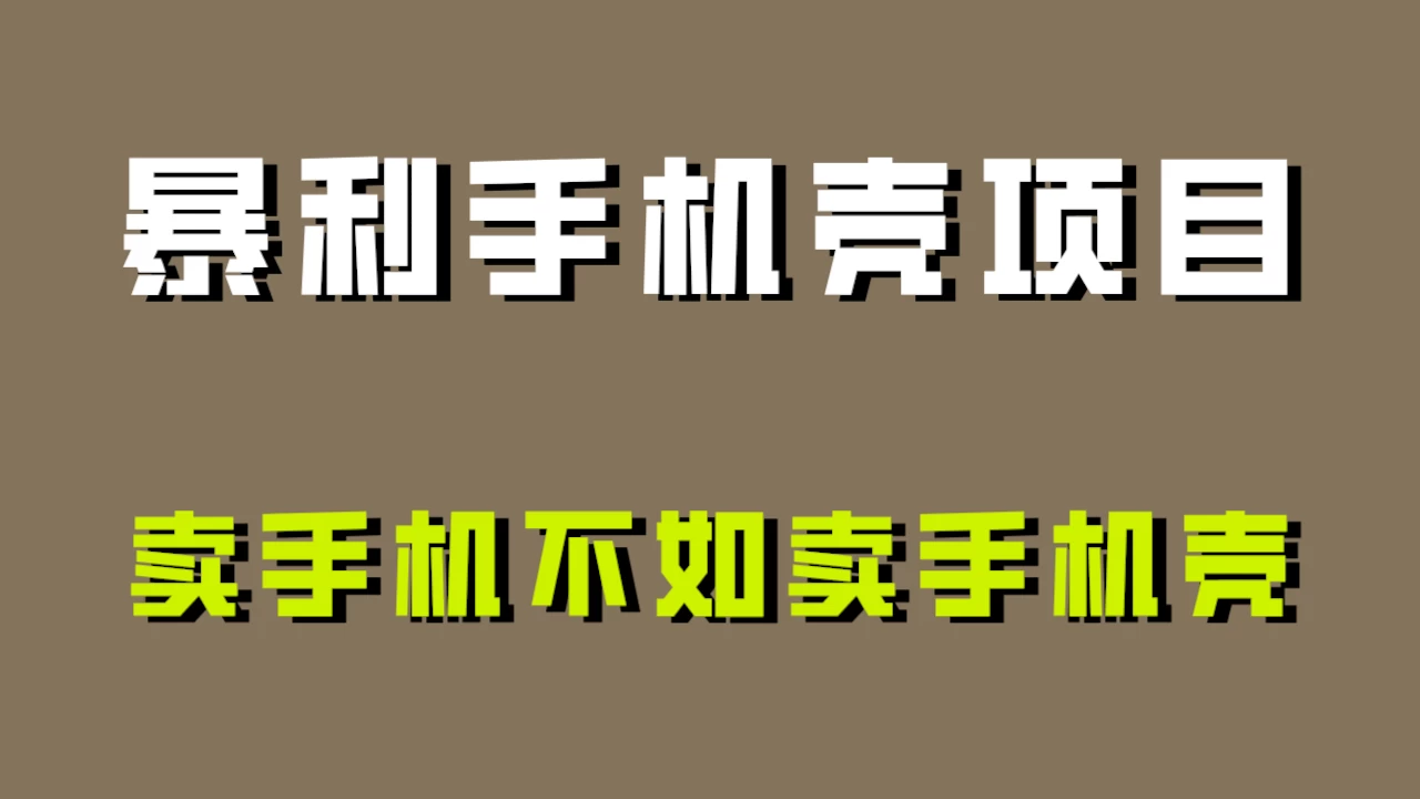 卖手机不如卖手机壳，暴利手机壳项目玩法拆解！ - 火火兔电子商城